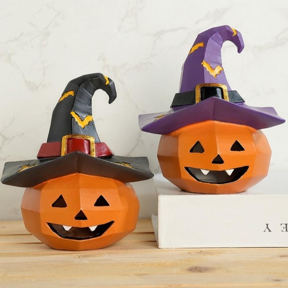 Festival Halloween Pumpkin Figurine Cartoon Pumpkin Statue Pumpkin Ghost Ornaments  Haunted House