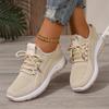 Scarpe da Ginnastica da Donna Moda Traspiranti per Camminare Rete Piattaforma Scarpe da Ginnastica da Donna Palestra Scarpe Vulcanizzate Nere Calzature Femminili