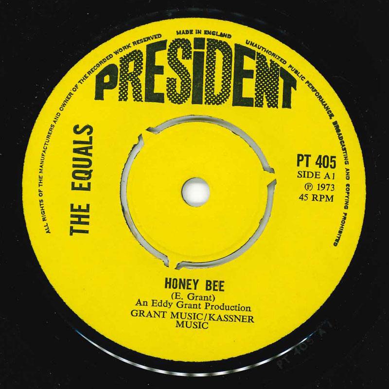 

7inch Record EQUALS - Honey Bee PT405 President 1973 UK Rock Used
