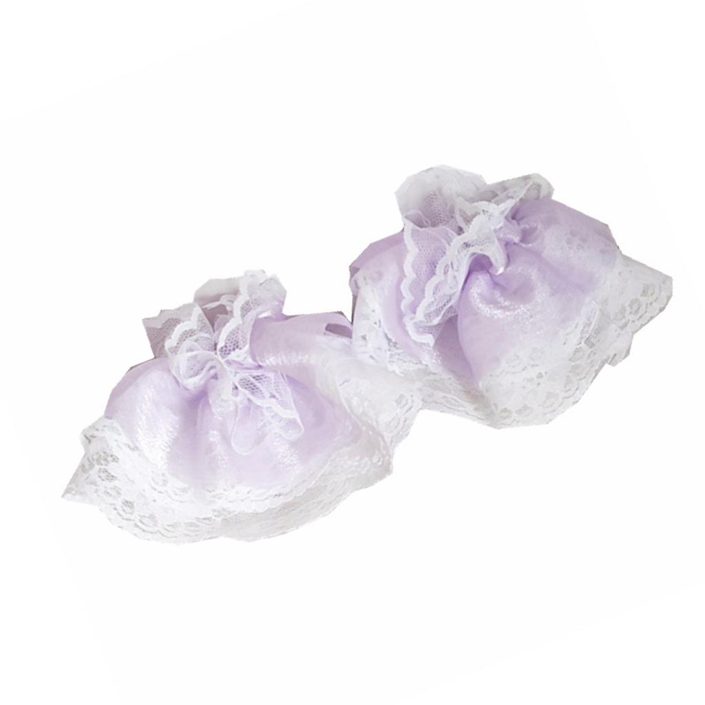 Japanese Maid Wrist Cuffs Lace Short Hand Sleeves for Wrist Coverage and Elegant Anime Outfit Dressingup Accessories