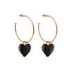 Fashion Red Love Heart Big Hoop Earrings For Women Gold Color Hoops Earings Circle Ear Rings Vintage Jewelry