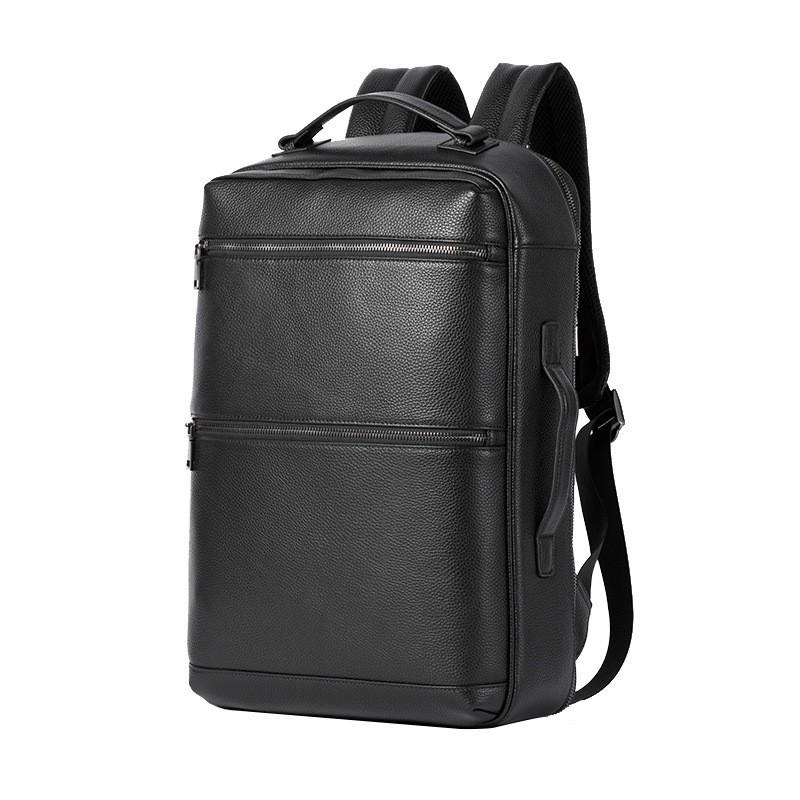 Real Cowhide Men s Backpack Business Large Capacity Genuine Leather Fashionable Two Handed Lifting Three-dimensional Bag Hair Replacement
