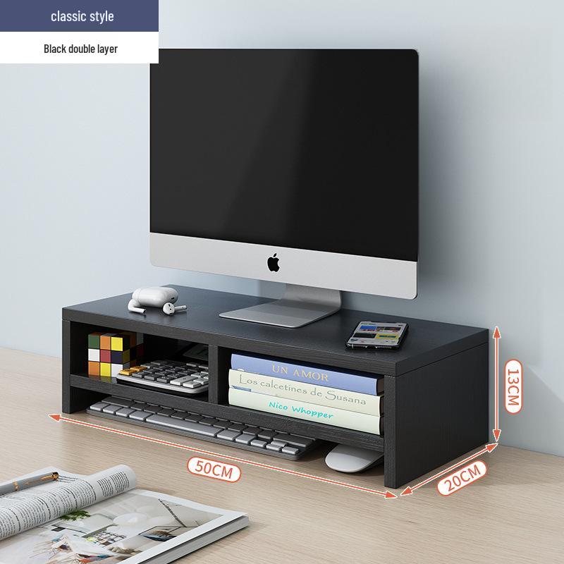 Desktop Monitor Stand and Laptop Riser with Office Storage