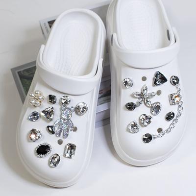 Shoe Charm DIY Pins Diamond Pearl Chain Decoration Buckle for Hole Shoes Charms Set Accessories Kids Boy Girls Gift