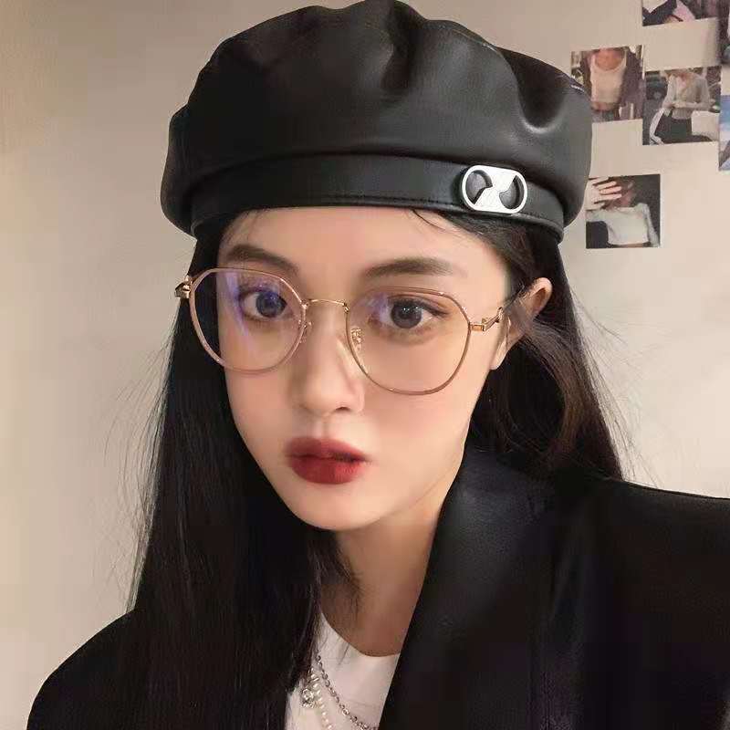 Transparent Computer Glasses alloy Frame Women Men Anti Blue Light Round Eyewear Blocking Glasses Optical Spectacle Eyeglass