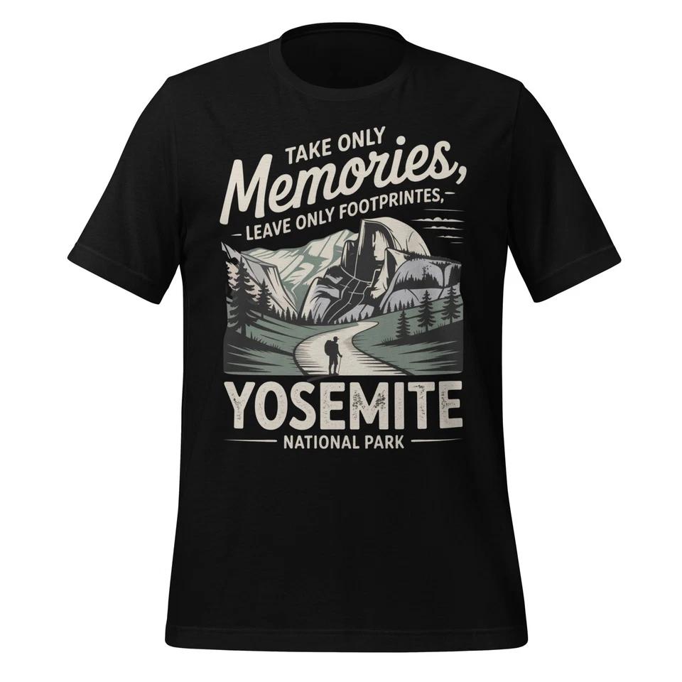 Yosemite Shirt Take Only Memories Leave Footprints Hiker Unisex Nature Tee L