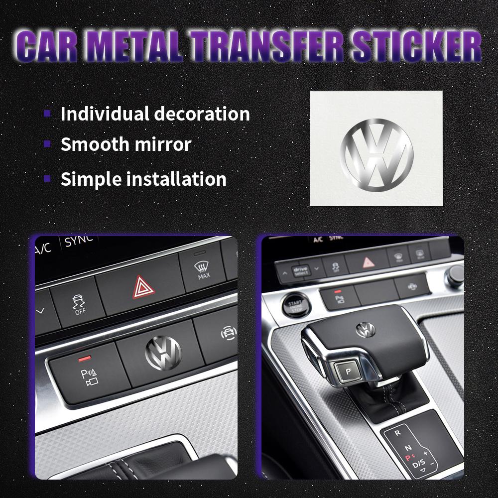 3D Nickle Metal JK69 Car Logo Interior Badge Sticker Decor Accessories For Volkswagen VW Golf Polo Tiguan Touran Passat Touareg GTI R