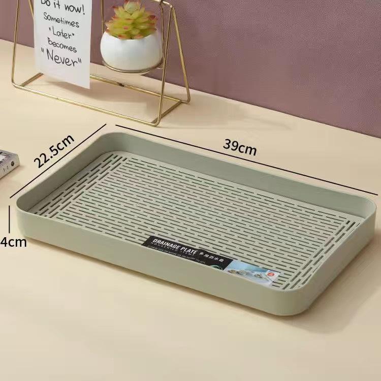 Double-Layer Plastic Draining Tray: Durable Household Tea, Bowl & Chopstick Storage Rack