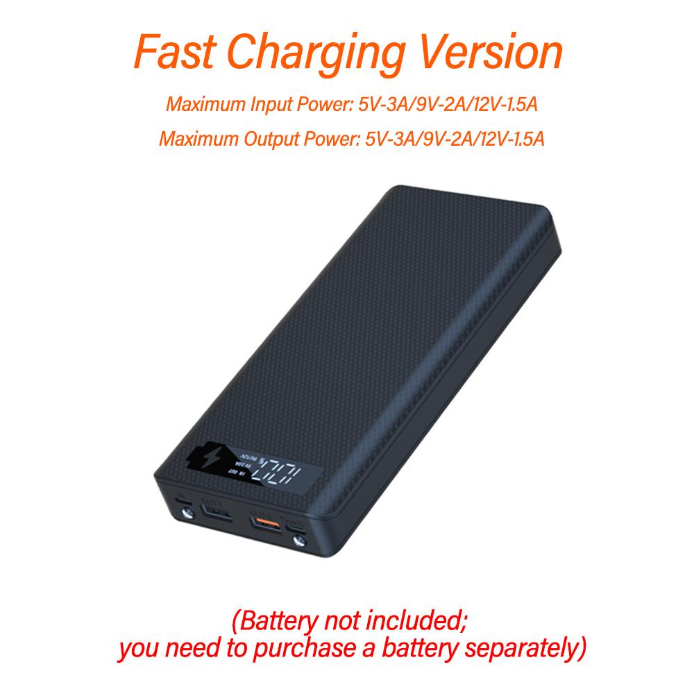 8 Cell 18650 Detachable Solder-Free DIY Power Bank Kit Mobile Power Supply Housing QC PD Fast Charging Support Without Battery
