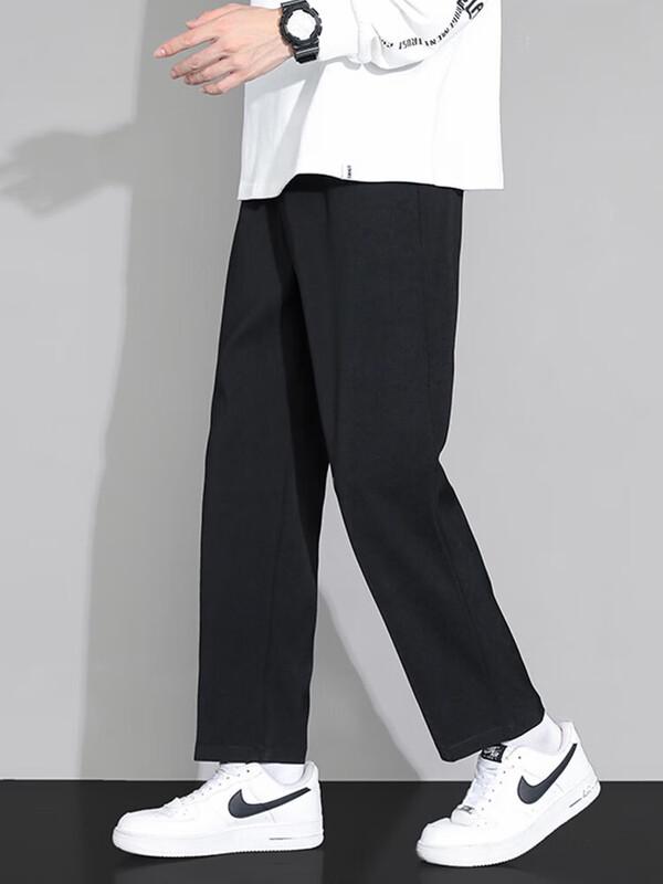 Dingfengbaoluo Men's Spring/Summer Loose Straight Leg Trousers