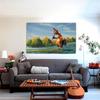 Chicken Joe Flag Surfs Up Funny Meme Tapestry Macrame Aesthetic Room Decoration Anime Game Posters Art Tapestries For Home