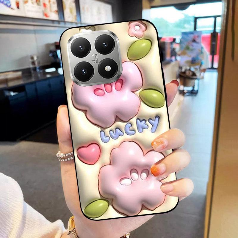 Soft Case For Xiaomi 15T 15 T Fundas Black TPU Silicone Back Cover For Xiaomi15T Phone Case Shockproof Protective Cartoon Coque