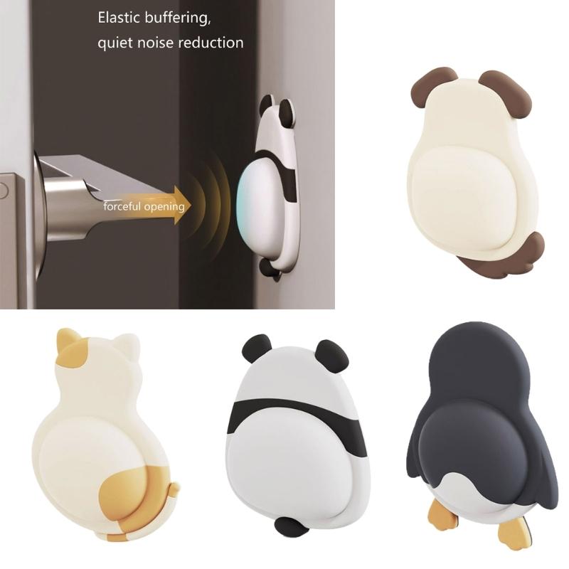 14mm Thick Anti Collision Door Stoppers Soft Rubber Wall Protectors Strong Adhesive Door Guard Easy Installation