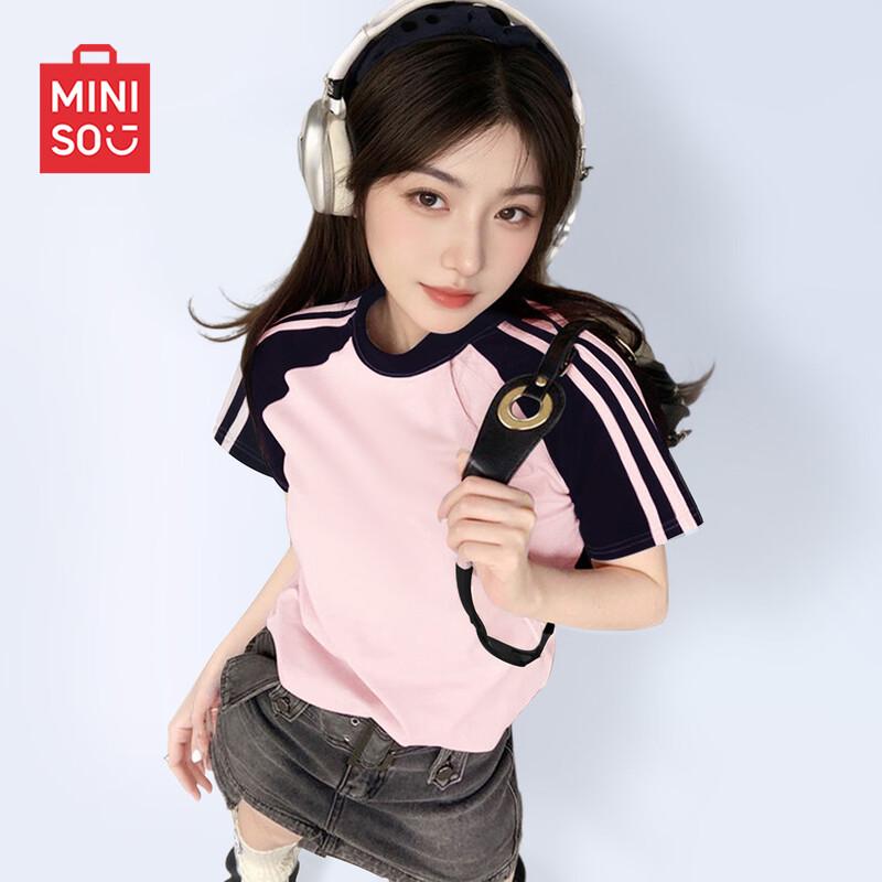 MINISO Women s Pure Cotton Raglan T-Shirt S