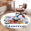 Custom Name Bing Printed Round Rug Carpet Chair Rug Area Rug Entryway Doormats,for Office Chair Living Room Bedroom Kitchen Room.