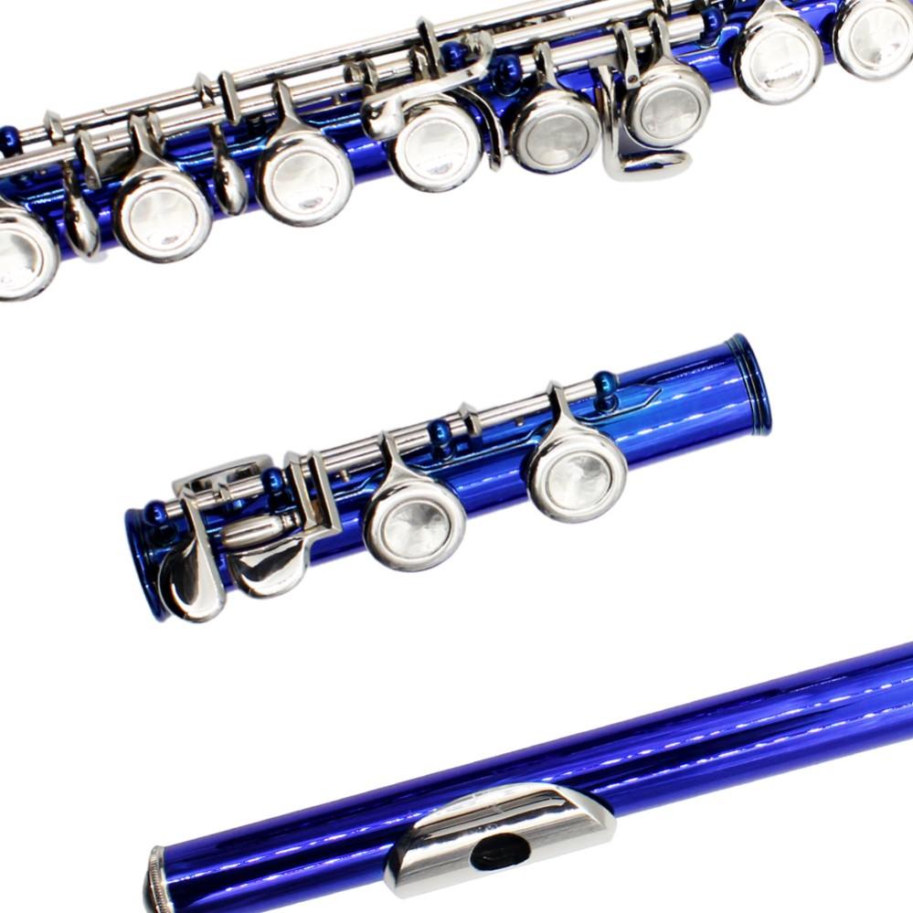 Western Concert Fløyte Cupronikkel Nicke Plated 16 hull C Key Treblåseinstrument med rengjøring