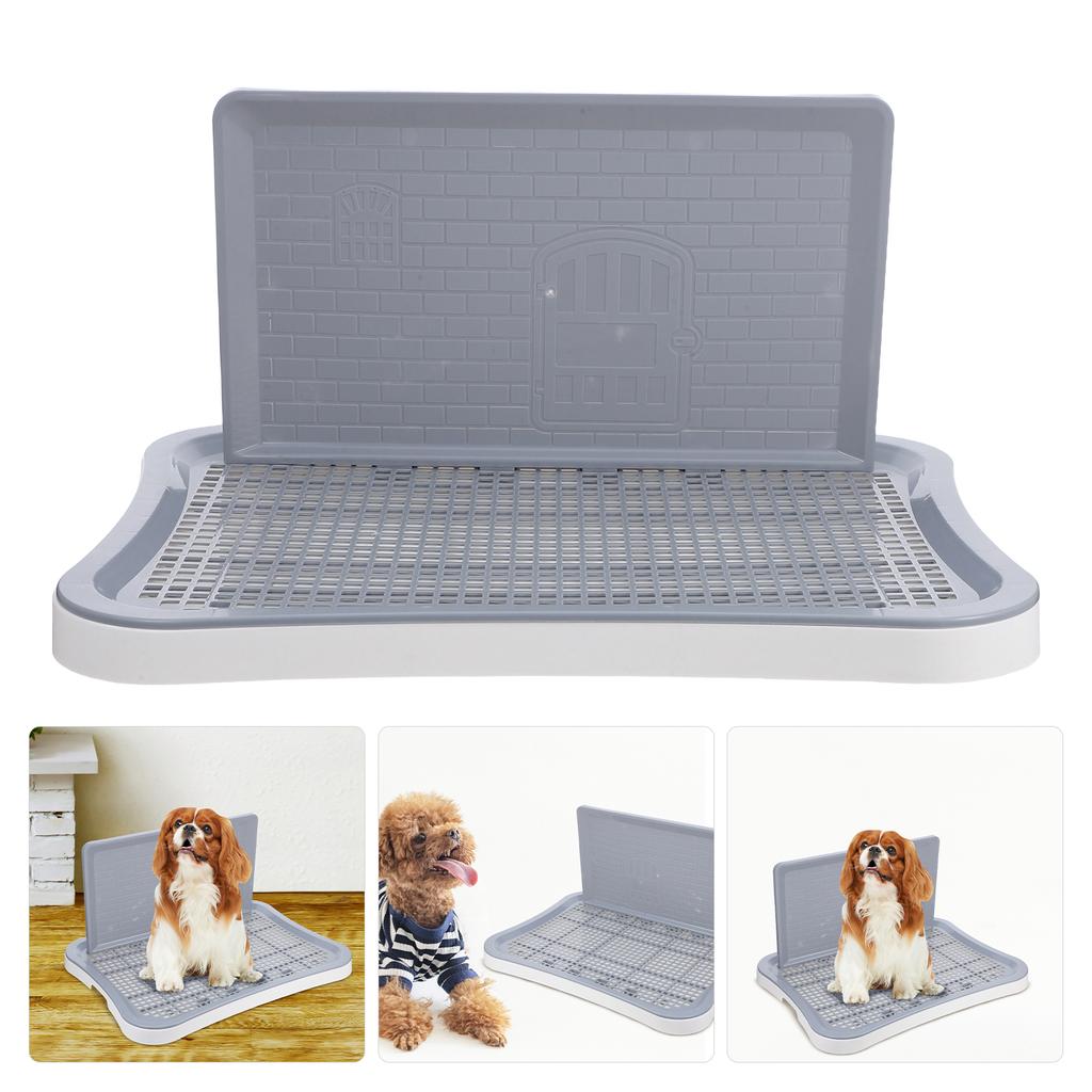 Dog Potty Training Toilet, Plastic Dog Pee Pad Holder With Removable Net, Reusable Dog Potty Trainer Dog Toilet Tray For Pets Up