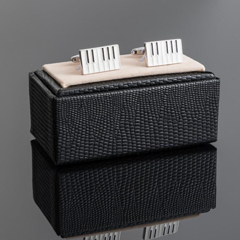 High End Baked Paint Piano Key Metal Cufflinks Men's French Shirt