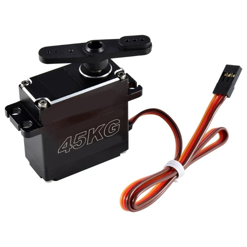 

Coreless Motor Waterproof Servo DSC45MG 45KG Aluminum Case for Car Truck Robot High Torque Digital Steering Servo 1