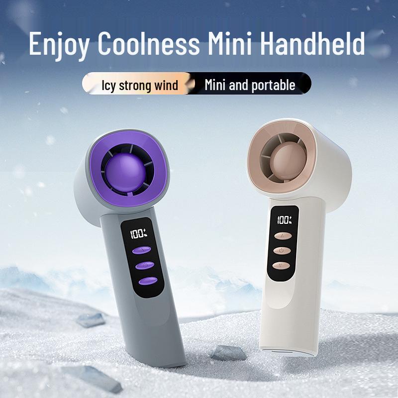 High-Speed Handheld USB Rechargeable Mini Fan – Portable Outdoor Electric Display Fan