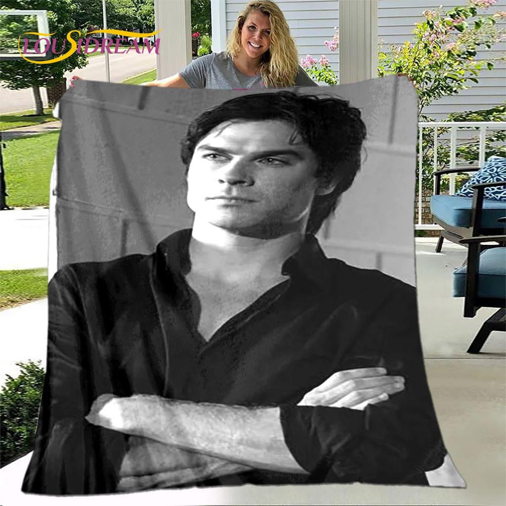 The Vampire Diaries Coperta Stampata, Coperta in Flanella, Coperta da Lancio, Coperta Morbida Calda per Soggiorno Camera da Letto Letti Divano Viaggio