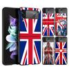 Union Jack England UK Flag Cover Phone Case For Samsung Galaxy Z Flip 7 6 5 4 3 5G Flip7 Flip6 Flip5 Flip4 Flip3 Black Fundas Sh