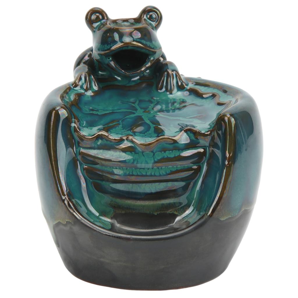 Rökelsehållare Keramiskt Material Glaserad Löv Djurmönster Blå Klassisk Rökelse Vattenfall för Tehus