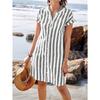 Summer Shirt Women's Fashion, Loose, Casual and Elegant, Casual Striped Shirt Top