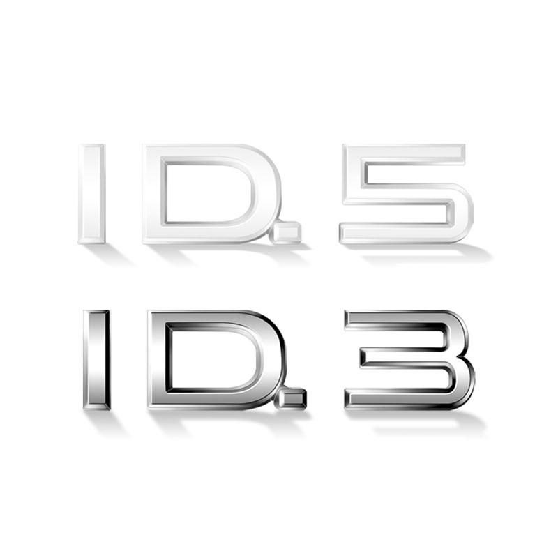 Für ID.3 ID.4 ID.5 ID.6 Schriftzug Emblem ID Serie GTX ID.4X Crozz ID.6X EV Auto Metallabzeichen Logo Karosserie Aufkleber Heckaufkleber