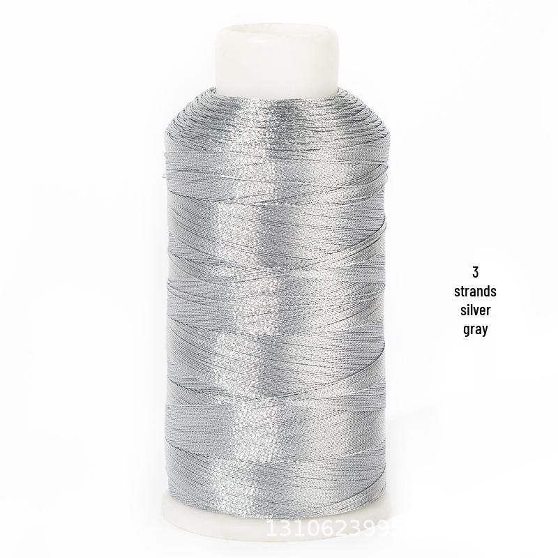 Multi-Strand Gold & Silver Weaving Thread for Colored Bracelets