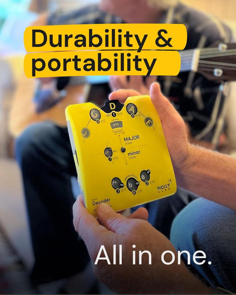 Circle of Fifth Wheel Tool with Built-in Stand - Music Theory Chord & Key Decoder for All Instruments - Easily Learn Progressions, Scales & Keys -