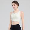 High-Intensity Quick-Dry Front Zip Sports Bra - Shockproof, Beauty Back Design for Women's Running & Yoga.
