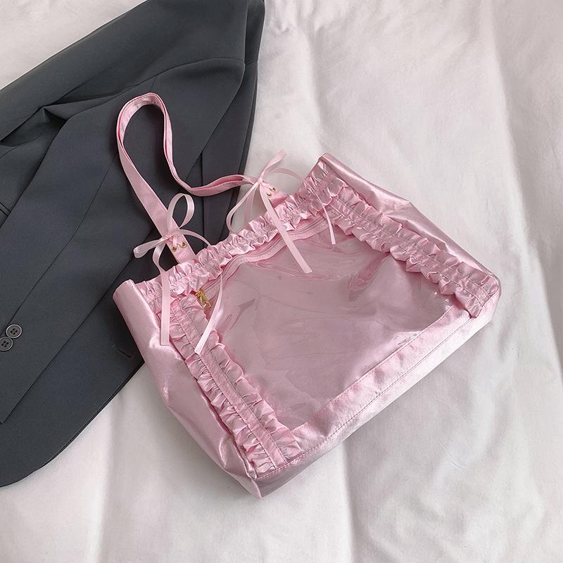 

Высококачественная новая модная универсальная сумка-значок с милым ремешком-бантом для двухмерной девочки розовый