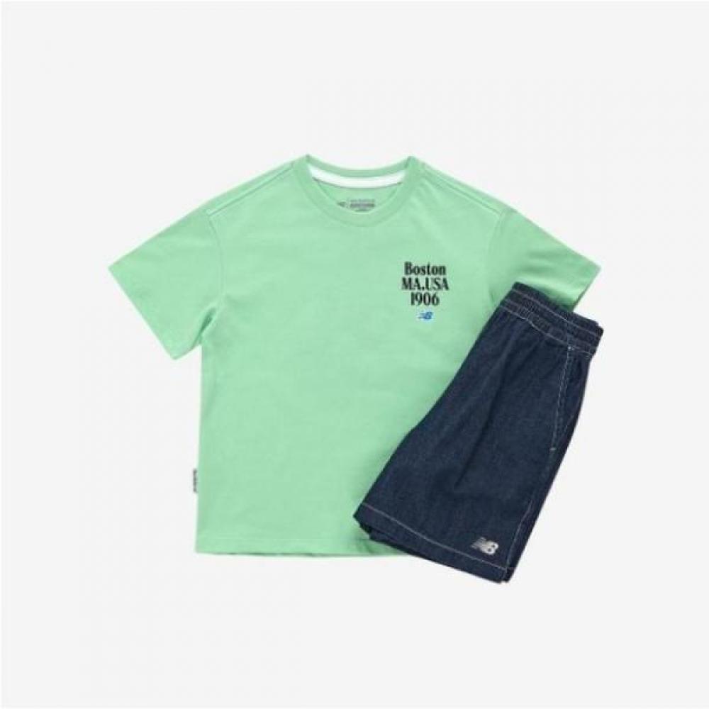 

New Balance Skys Play Denim Illustration Короткий рукав Denim Set Up Nk9yf2503u Светло-зеленый (41)Light Green/100