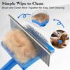 2PCS Slicker Brush for Dogs & Pet Comb, Dog Grooming Brush with Extra Long Pins for Goldendoodles, Poodles, Labradoodles to
