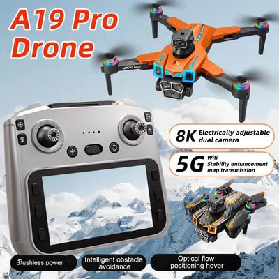 Original Drohne A19 Pro 8K Professionell HD Dual-Kamera Fotografie Bürstenloser Faltbarer Quadcopter 5G GPS RC Entfernung 360° Hindernisvermeidung Drohnen Spielzeug