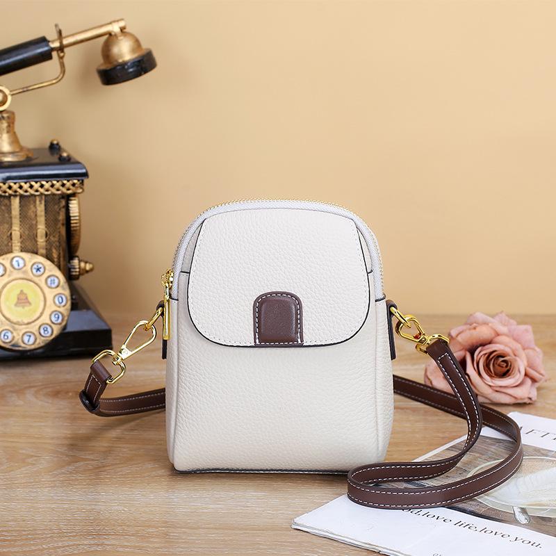 Genuine Leather Crossbody Handbag for Women, 2025 New Top Layer Cowhide Shoulder Bag, Versatile Small Phone Purse