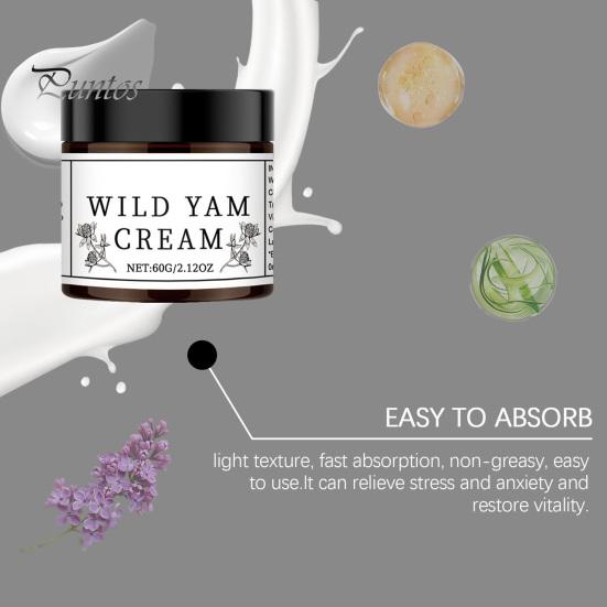 1/2/3Pcs Organic Wild Yam Cream for Hormone Balance Menopause Relief Lavender Scent Soothing PMS Care Cream with Natural Ingredients