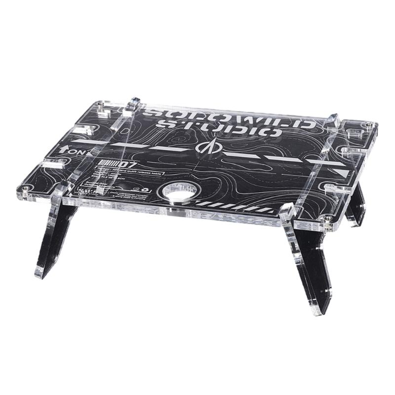 Multifunctional Outdoor Acrylic Camp Table Portable Foldable Travel Nightstands Desk for Hiking Backpacking Trip 1