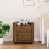 VidaXL Office Trolley Brown Oak 60x45x60 Cm Engineered Wood 816615