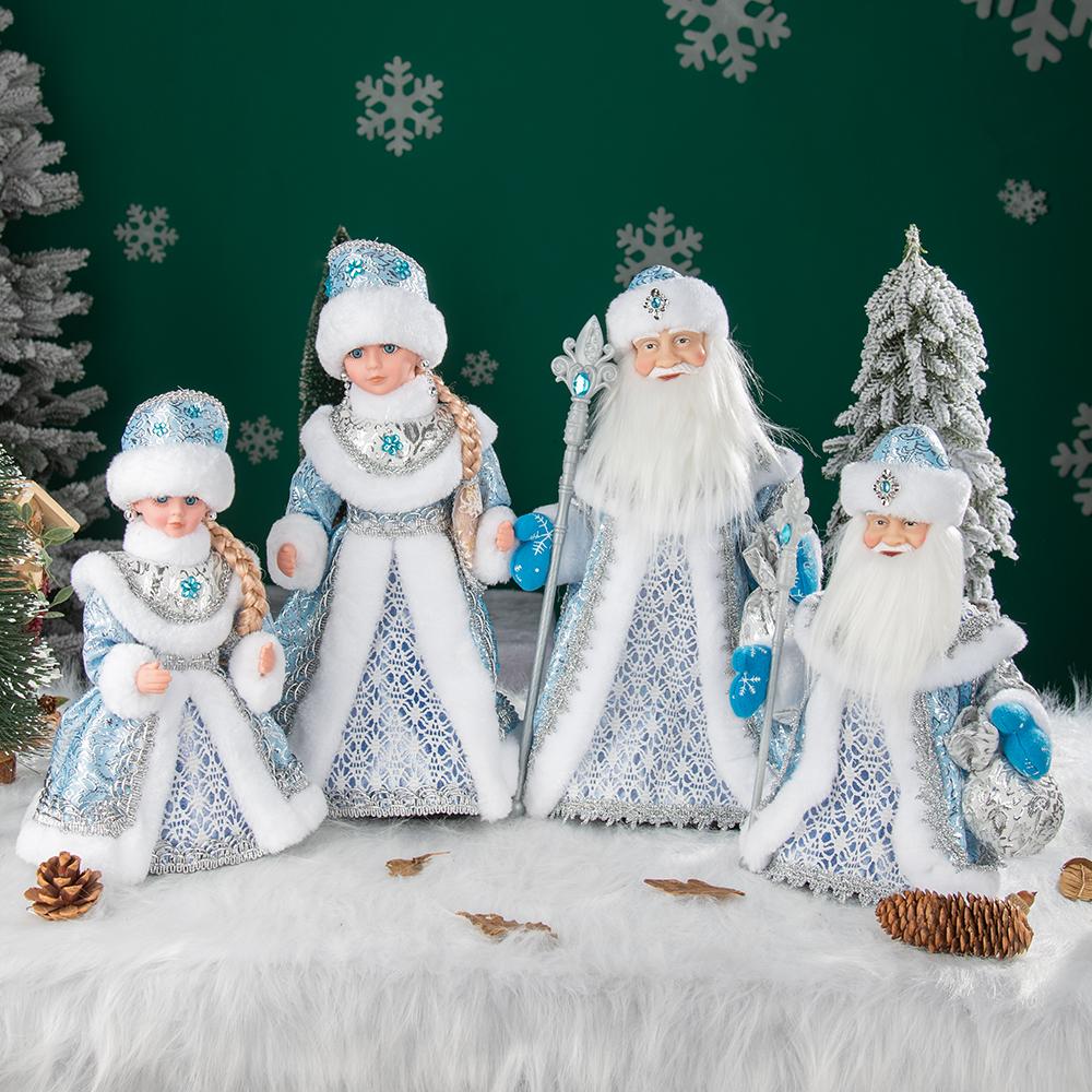 30/40cm Santa Claus Decoration Christmas Tree Ornaments Santa Claus Doll Grandpa and Grandma New Year Home Decoration Happy NewYear