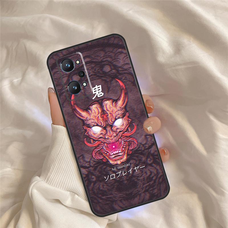 Oni Hannya Demon Mask Case For Realme 15 14 11 12 13 Pro Plus C65 C67 C71 C63 C61 C55 C51 C53 C35 C75 GT6 GT7 Pro