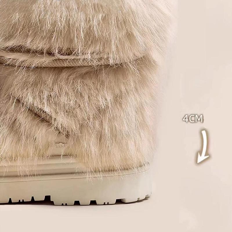 Women Snow Boots Ankle Fur Winter Anti Slip Snow Boot Women's Winter Thick Bottom Short Shoes