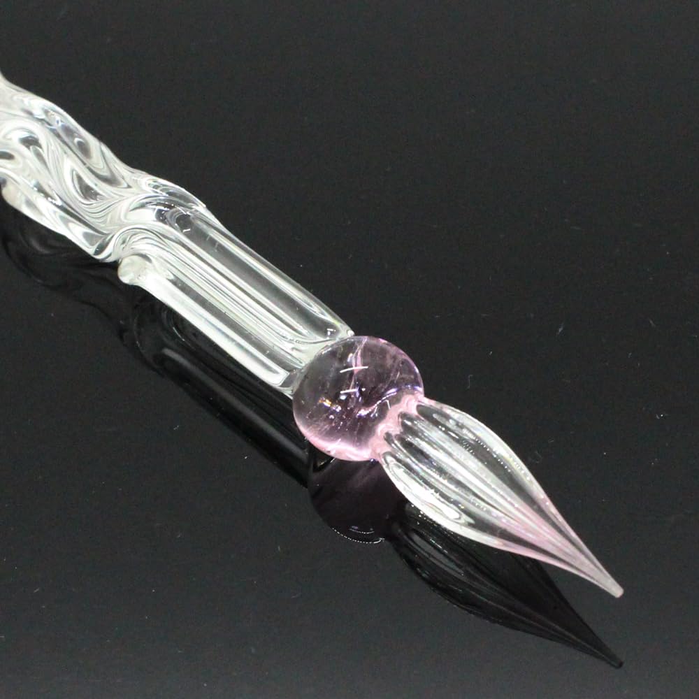 Glass Cherry blossom and flowing water pen, design, pink.