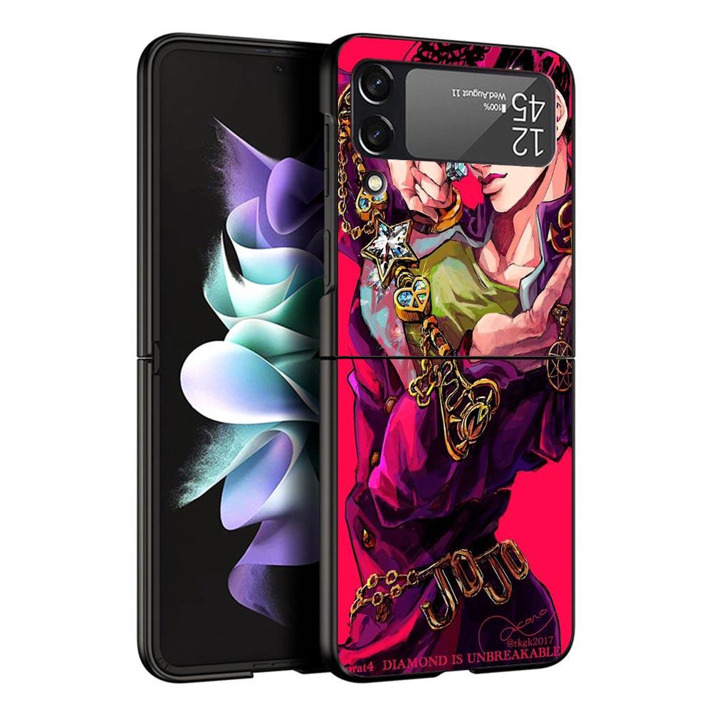 

JoJo Adventure Higashikata Josuke Black Phone Case For Samsung ZFlip7 ZFlip6 ZFlip5 ZFlip4 ZFlip3 5G Hard Protective Galaxy Z Fl Samsung Z Flip 5