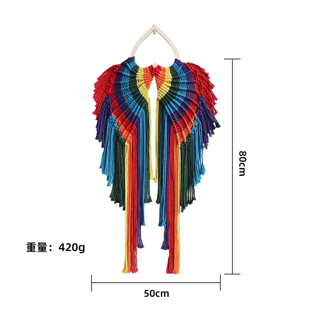 

Новый Креативный Красочный Гобелен Ангел Богемный Гобелен Крылья Ручной Работы Настенное Украшение для Дома Декор Стен Комнаты Девочки/Ребенка