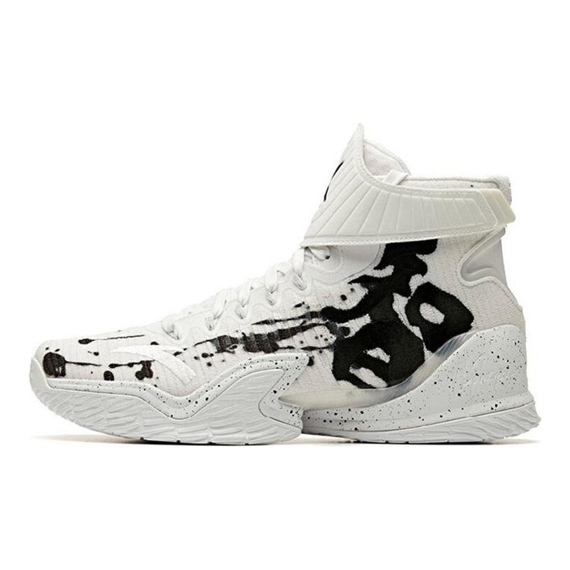 Anta Thompson KT3 High top Performance Basketball Shoes Men's White Black 11941103S-1
