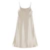 Elegant U-Neck Satin Slip Midi Dress
