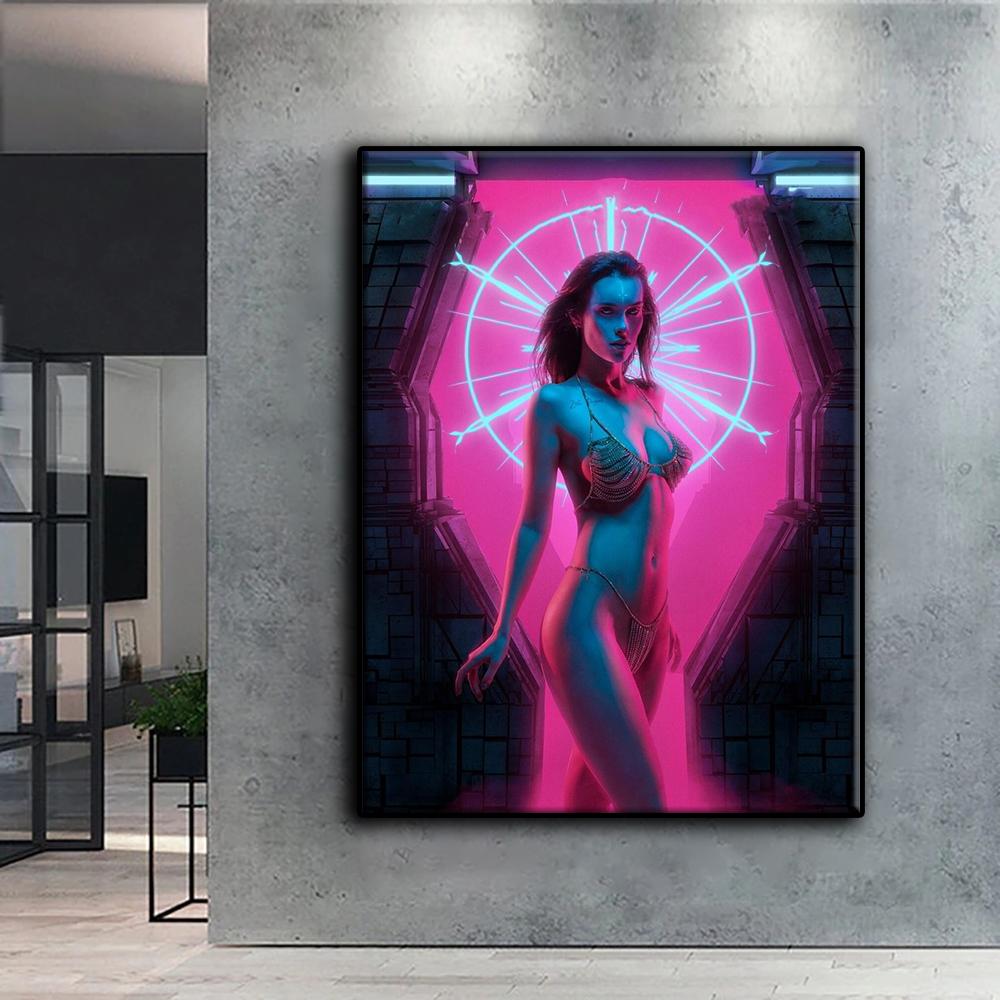 5D DIY Diamond Painting Cross Stitch Cyberpunk Sexy Art Diamond Embroidery Mosaic Wall Art Home Decoration