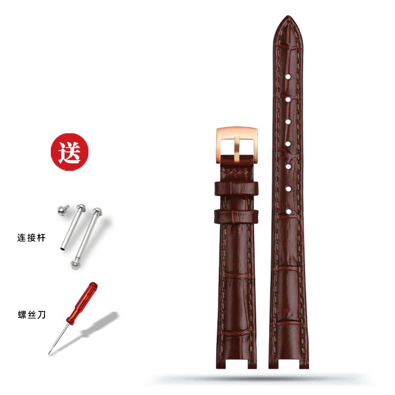 For Tissot Little Beauty T126.010 Jiali Series Women's Genuine Leather Watch Strap Bracelet Cowhide Chain Notch 12*4mm 14*5mm